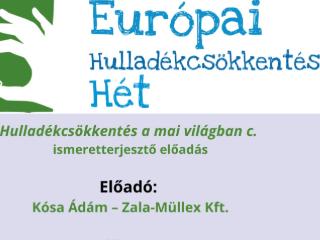 Hulladkcskkents a mai vilgban c. elads