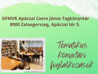 Fot�k a tematikus k�nyvt�ri foglalkoz�sokr�l 